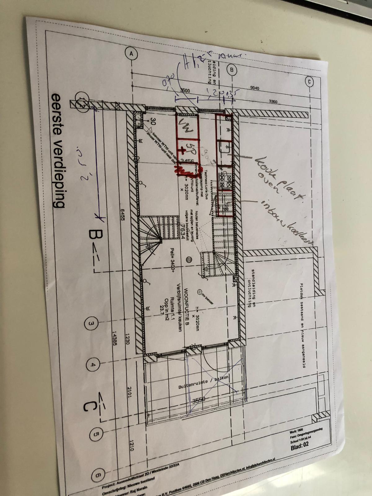Uitbouw dmv staal constructie en renovatie dak constructie – Assendelftstraat, Den Haag – Voor 7