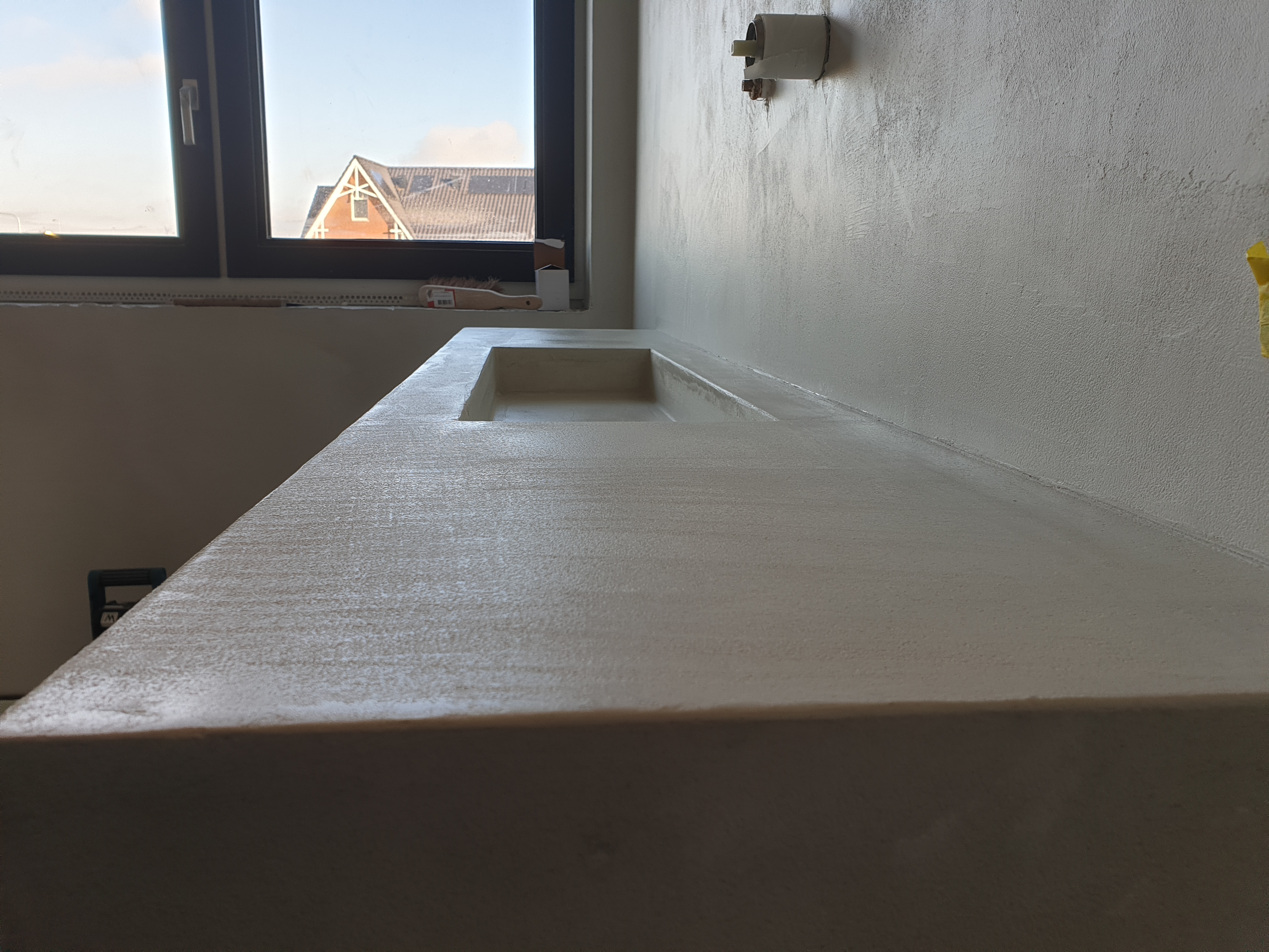 Verbouwing badkamer met beton-cire – Barend Hooykaasstraat, Bergschenhoek – Tijdens en impressie 6