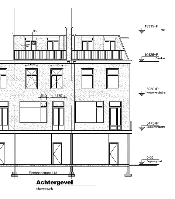 Complete renovatie met dakopbouw – Renbaanstraat, Den Haag – Details & plattegronden 2